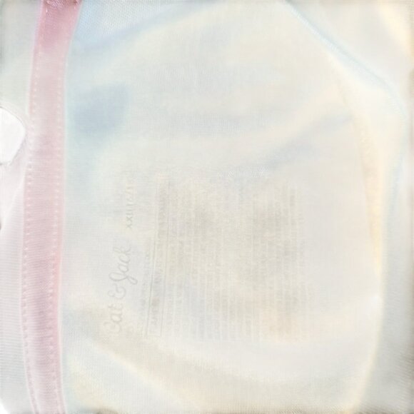 Girls Cat & Jack Holiday Cat Long-Sleeve Graphic Tee PJ Top Cream/Pink JJ4000 - Picture 7 of 7